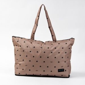 *NWT* Japanese brand Hapitas - Folding Tote Bag - Mini hats and glasses print